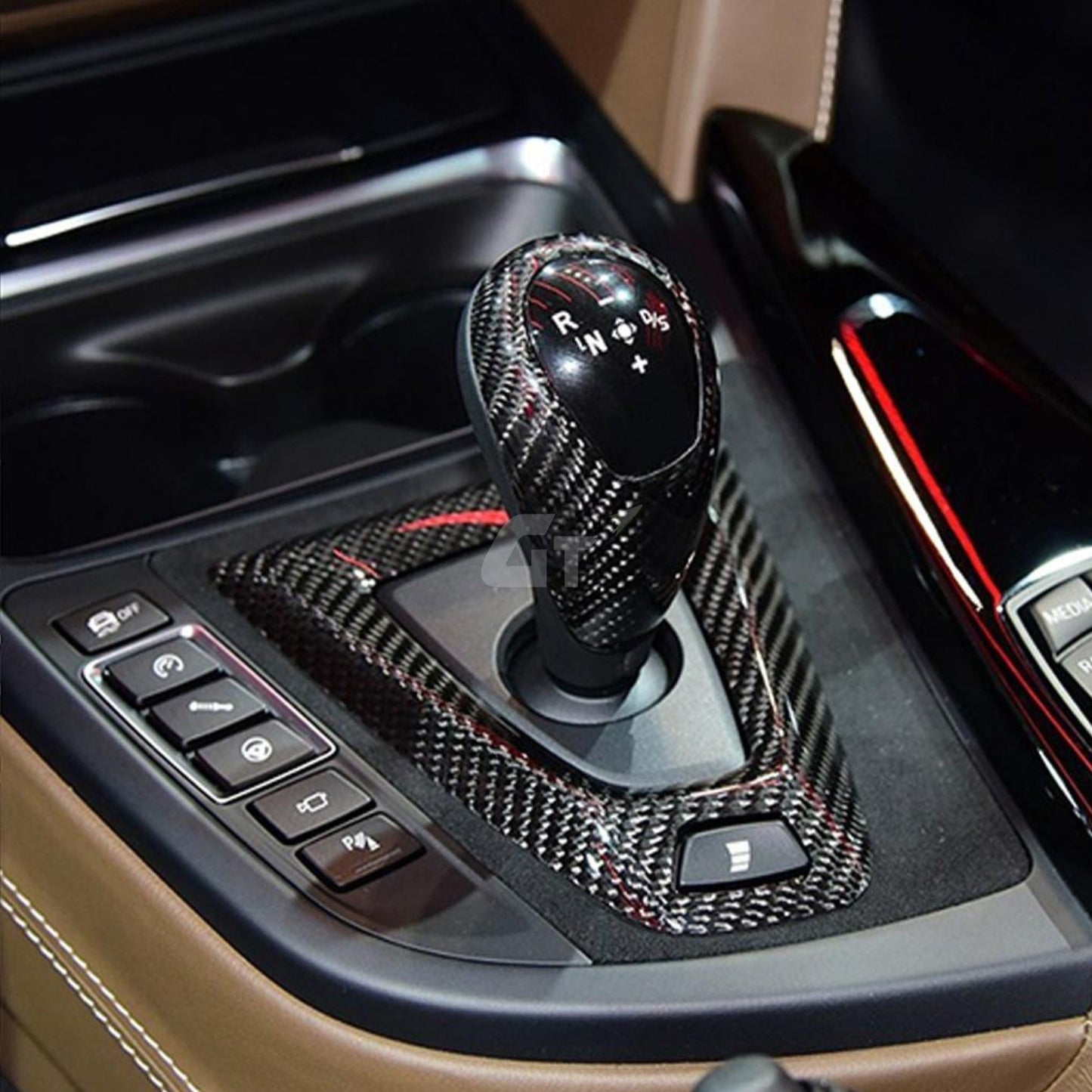 BMW F8X M Carbon Fibre and Alcantara Gear Shift Trim Replacement