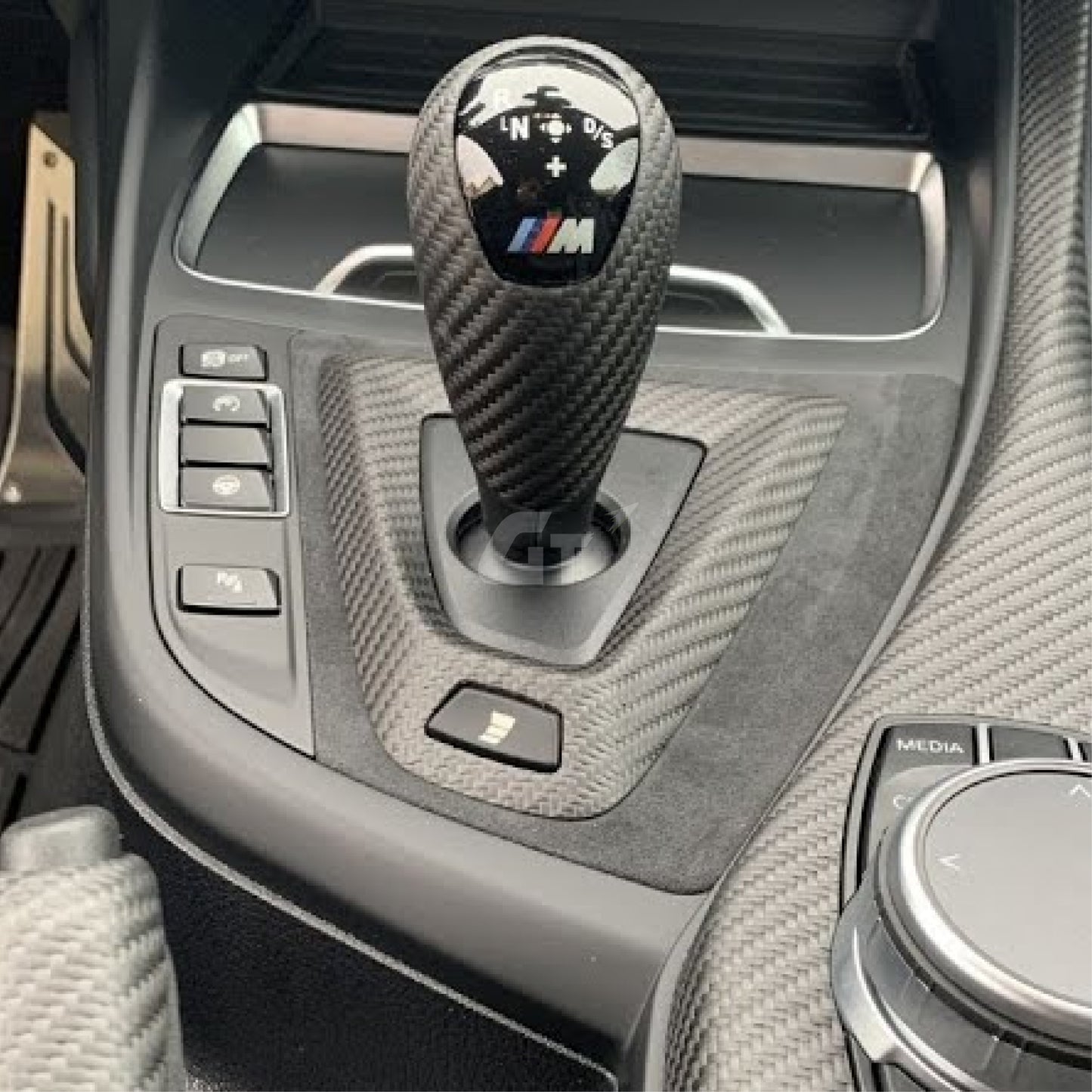 BMW F8X M Carbon Fibre and Alcantara Gear Shift Trim Replacement