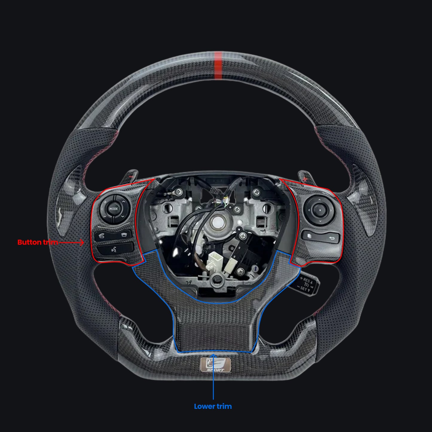 Lexus IS and RC Custom Steering Wheel 2014-2016