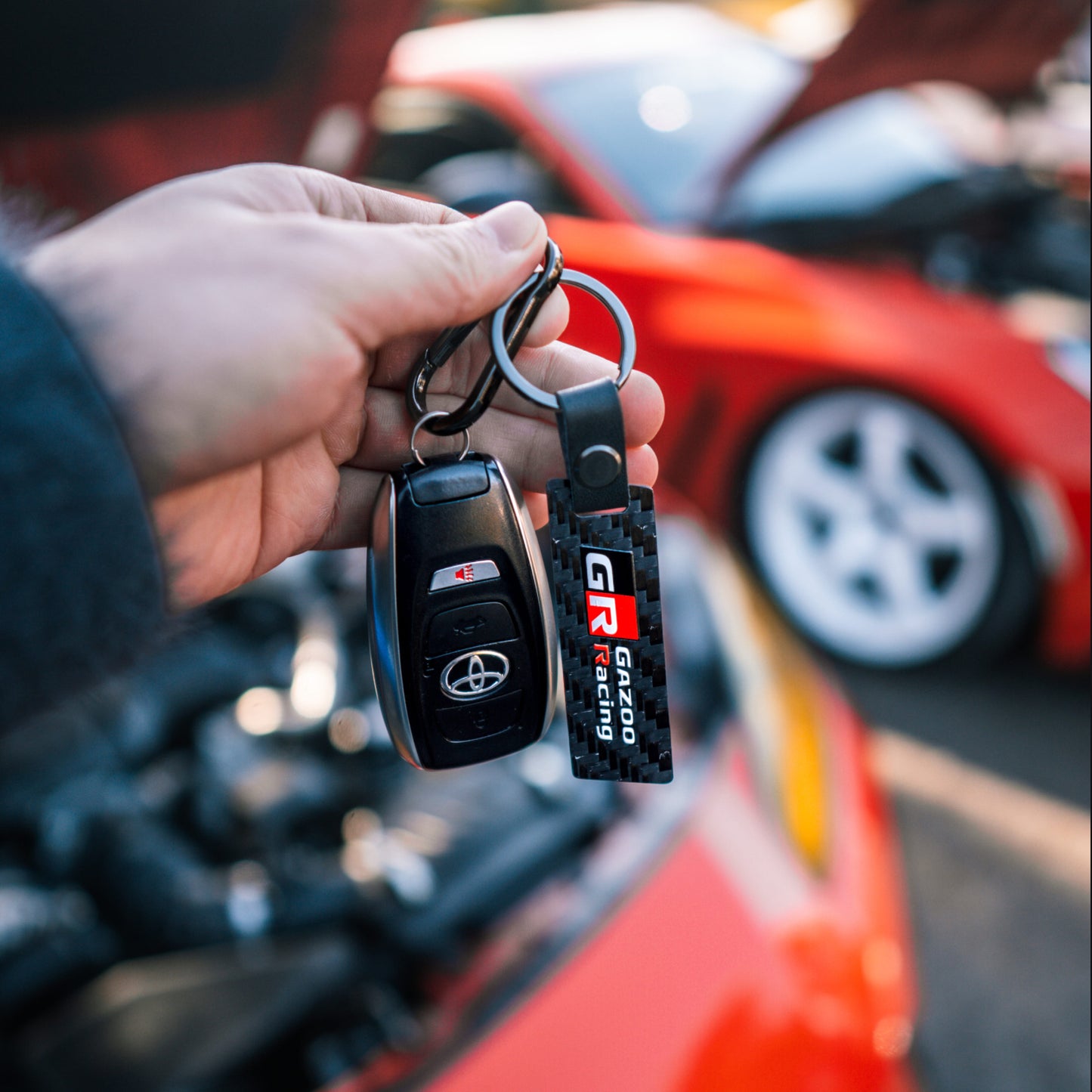 Toyota GR Carbon Fibre Keychain